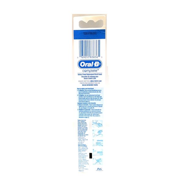 cabezal para cepillo eléctrico para dientes OralB parte posterior