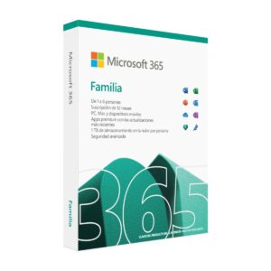 Microsoft 365 familia presentación en caja