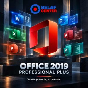 office 2019 profesional plus con logo de belaf center