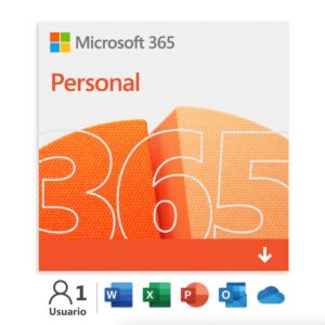 Microsoft 365 personal, tapa con lista de aplicaciones