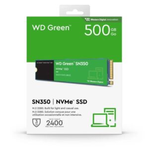 SSD Western Digital Green SN350 NVMe presentación en caja