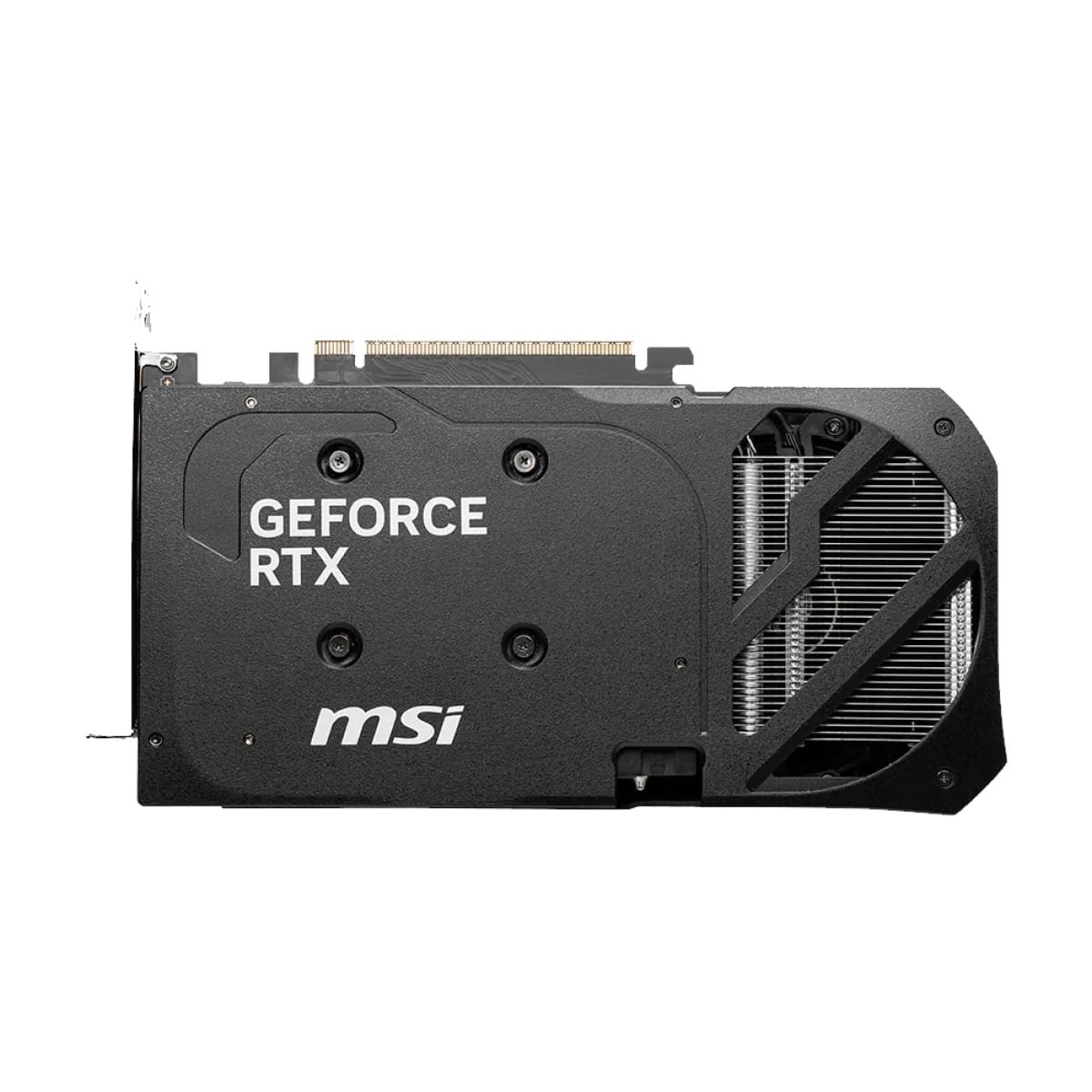 Tarjeta de video MSI GeForce RTX 5060 Ti Vista posterior de la tarjeta de video MSI