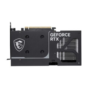 Tarjeta de video MSI GeForce RTX 5060 Ti parte trasera.