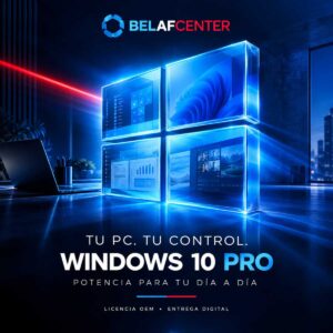 Windows 10 pro oem con logo de belaf center