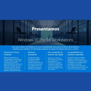 Windows 10 pro tarjeta de presentación