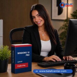 Windows 10 pro chica con laptop publidad belaf center