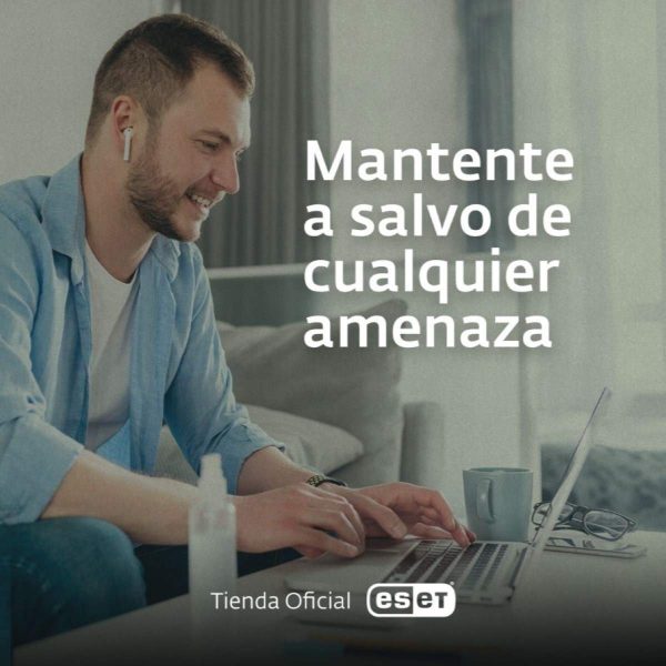 Mensaje de publicidad de Eset antivirus.