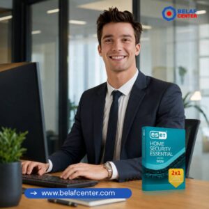 Eset Home Security Esential, al lado hombre en su computadora