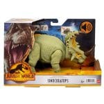 Dinosaurio Sinoceratops, ruge y ataca