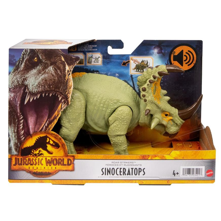 Dinosaurio Sinoceratops, ruge y ataca Dinosaurio sinoceratops, presentación en caja