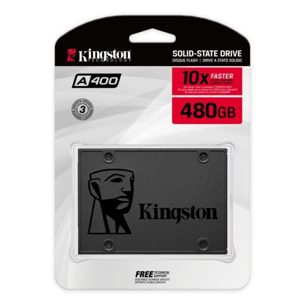 SSD Kingston A400 en su empaque de cartón