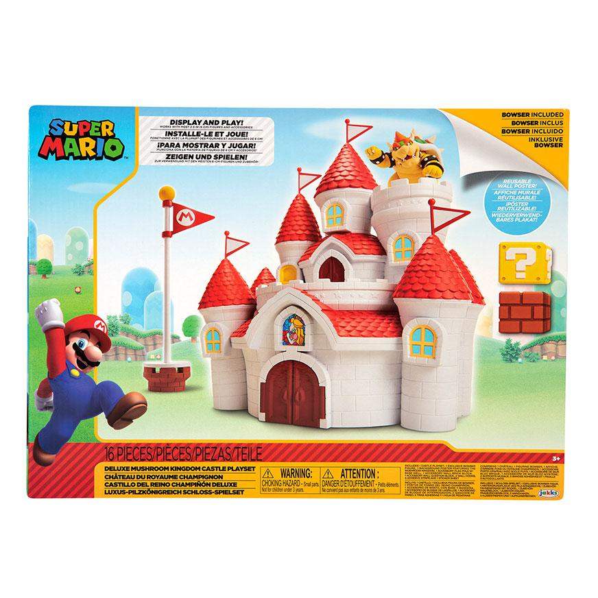 Nintendo Playset Castillo Mushroom 16 piezas Nintendo Playset, caja defrente